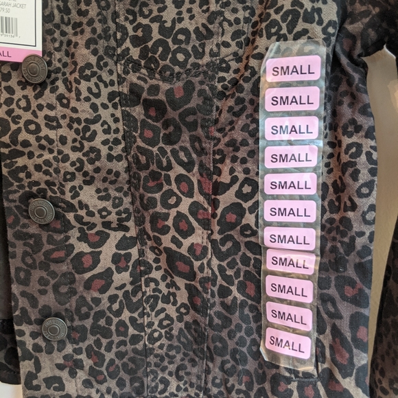Nine West Sarah Denim Jean Jacket leopard print - Picture 10 of 10